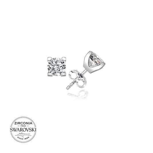 Silverella Gümüş 925 Ayar Swarovski Zirconia Taşlı Taşlı Tektaş Küpe SE2025E96242