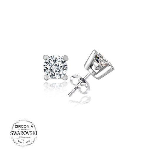 Silverella Gümüş 925 Ayar Swarovski Zirconia Taşlı Tektaş Küpe SE2025E96246