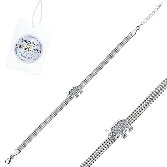 Silverella Gümüş 925 Ayar Swarovski Zirconia Taşlı Fil Bileklik SE2025B92671