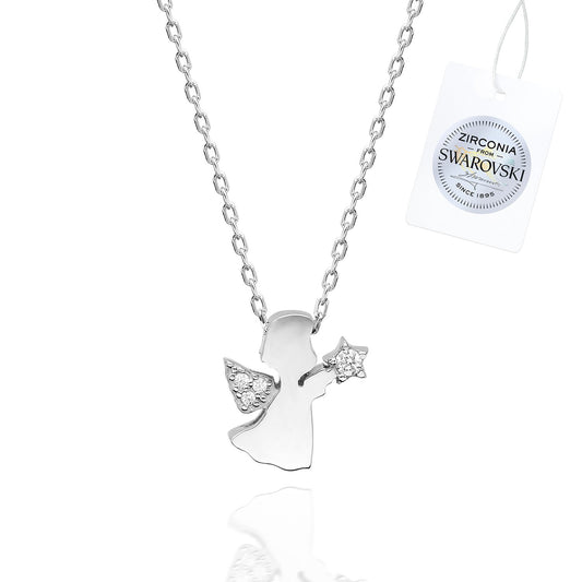Silverella Gümüş 925 Ayar Swarovski Zirconia Taşlı Peri Kolye SE2025N87955